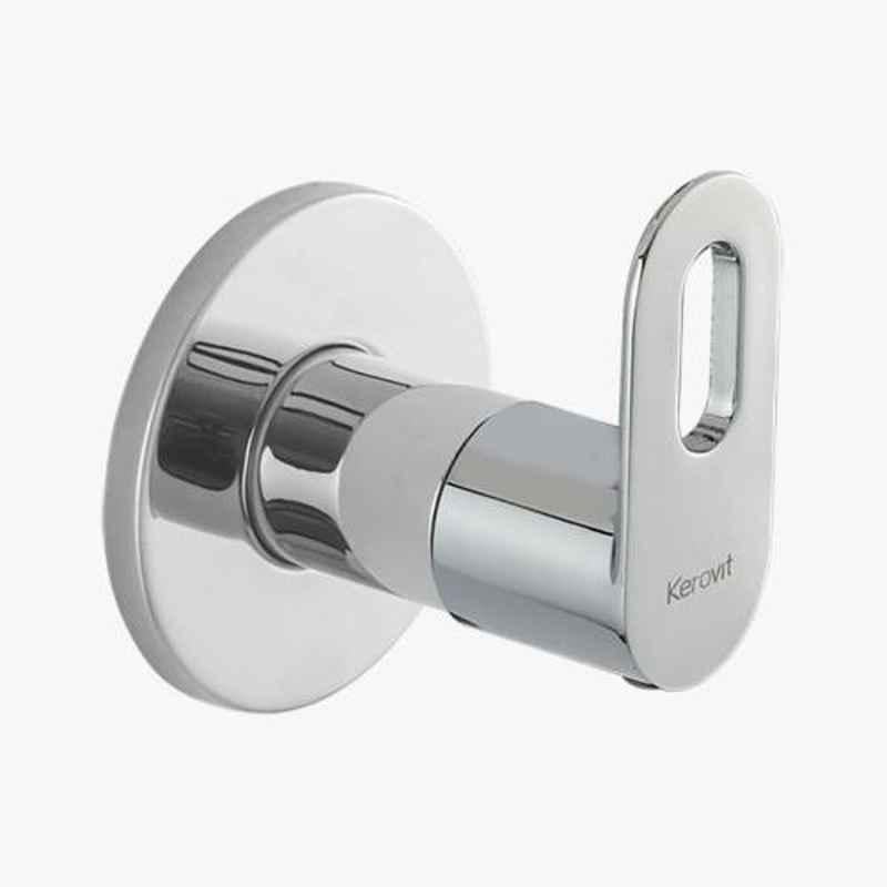 Kerovit Trendy Silver Chrome Finish Concealed Stop Cock Trims, KB2111062
