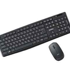 Intex 2.4GHz Black Wireless Keyboard & Mouse Combo with 104 Keys & 3 Button Mouse