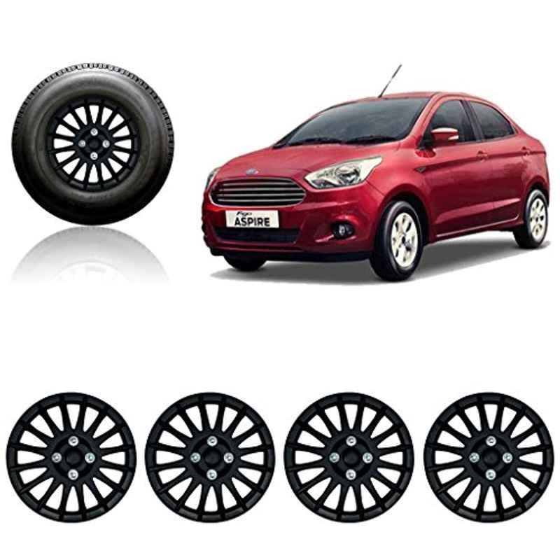 Auto Pearl 4 Pcs 14 inch Black Car Wheel Cover Set for Ford Figo Aspire