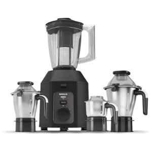 Havells Hexo Pulse 1100W Black Mixer Grinder with Stainless Steel Blade 4 Jars, GHFMGDXK110