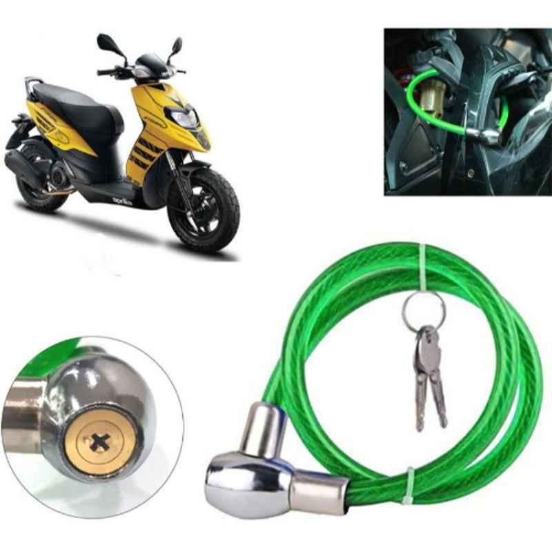 Auto Pearl PVC & Plastic Green Heavy Duty Cable Lock for Storm 125, 054