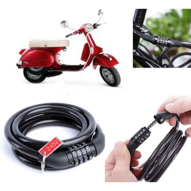 Auto Pearl PVC & Plastic Black Combination Cable Lock for NV, 908