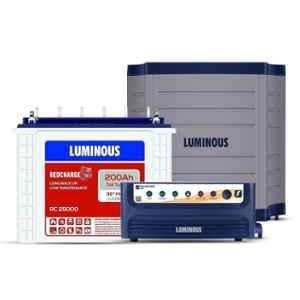 Luminous Power Sine 1100 900VA 12V Pure Sine Wave Inverter & Red Charge RC25000 200Ah Tall Tubular Battery with Trolley Combo
