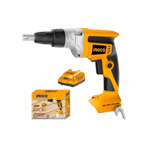 Ingco 20V Cordless Drywall Screwdriver with 2Ah Battery Pack, Charger, Screwdriver Bit & Bit Holder, CDSLI204200