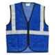 Club Twenty One Workwear Extra Large Blue Polyester Vest Safety Jacket with Certified Reflective Extra Tape