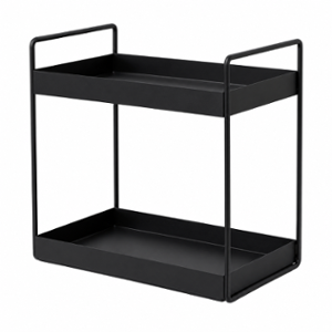 Niskoware Iron Black Standing Rack Bathroom Counter Top Storage Shelf