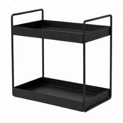 Niskoware Iron Black Standing Rack Bathroom Counter Top Storage Shelf