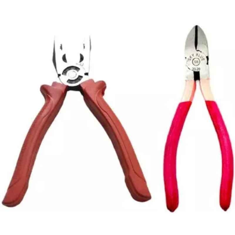 Sky Blue 2 Pcs 7.8 inch Lineman Plier Combo, SBE_PLIER_COMBO_MOD_01137