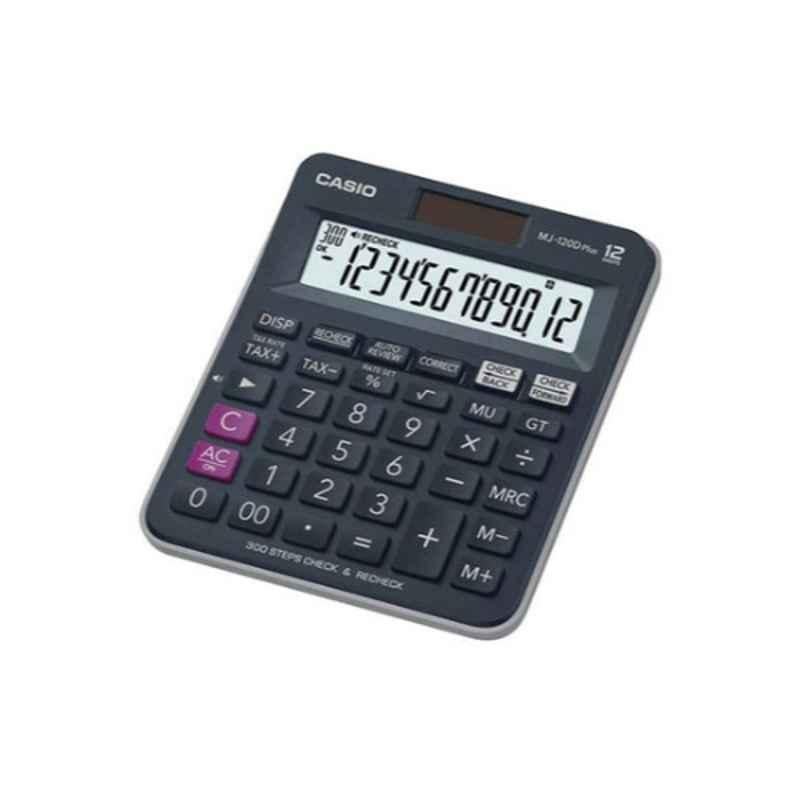 Casio MJ-120D Plus 148x126.5x28.6mm Black 12 Digit Basic Calculator