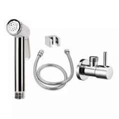 Fastgear Stainless Steel Silver Chrome Finish Health Faucet Set, FG2329