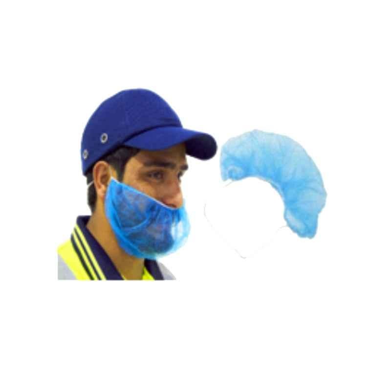 Empiral Blue PP Non-Woven Single Elastic Beard Cover with Ear Loops, E107252820
