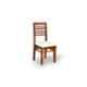 Angel Furniture 2 Pcs 39x18x18 inch Honey Semi Glossy Finish Wood Sitting Chair Set, AC-11