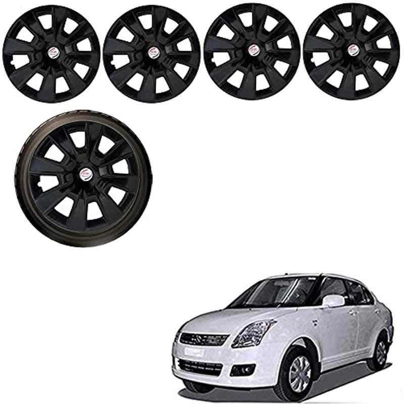 Auto Pearl 4 Pcs 14 inch ABS Black Car Wheel Cover Set for Maruti Suzuki Swift Dzire Type 1