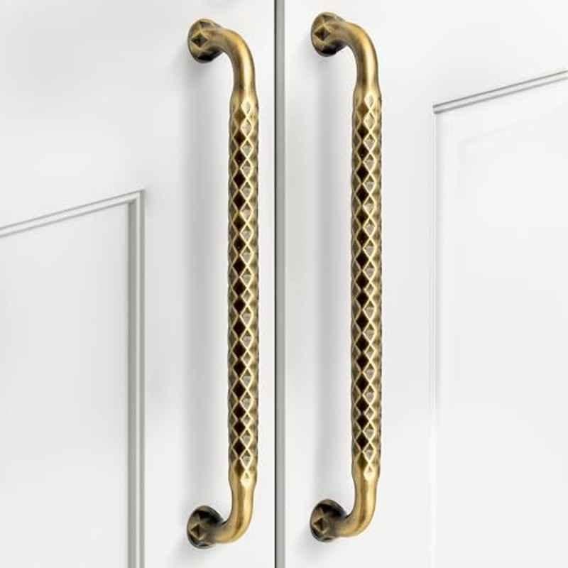 Plantex 288mm Zinc Brass Pull Cabinet Handle for Home & Office, APS-DTC-3710-BA-288MM-PK-2 (Pack of 2)