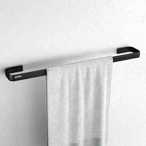 Plantex Aluminium Towel Holder for Bathroom/24 inch Single Towel Rod/Towel Bar/Towel Hanger/Bathroom Accessories (1512, Black)