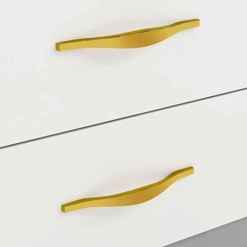 Plantex 128mm Zinc Gold PVD Finish Pull Cabinet Handle for Home & Office, APS-PH-102-GOLD-128MM-PK2 (Pack of 2)