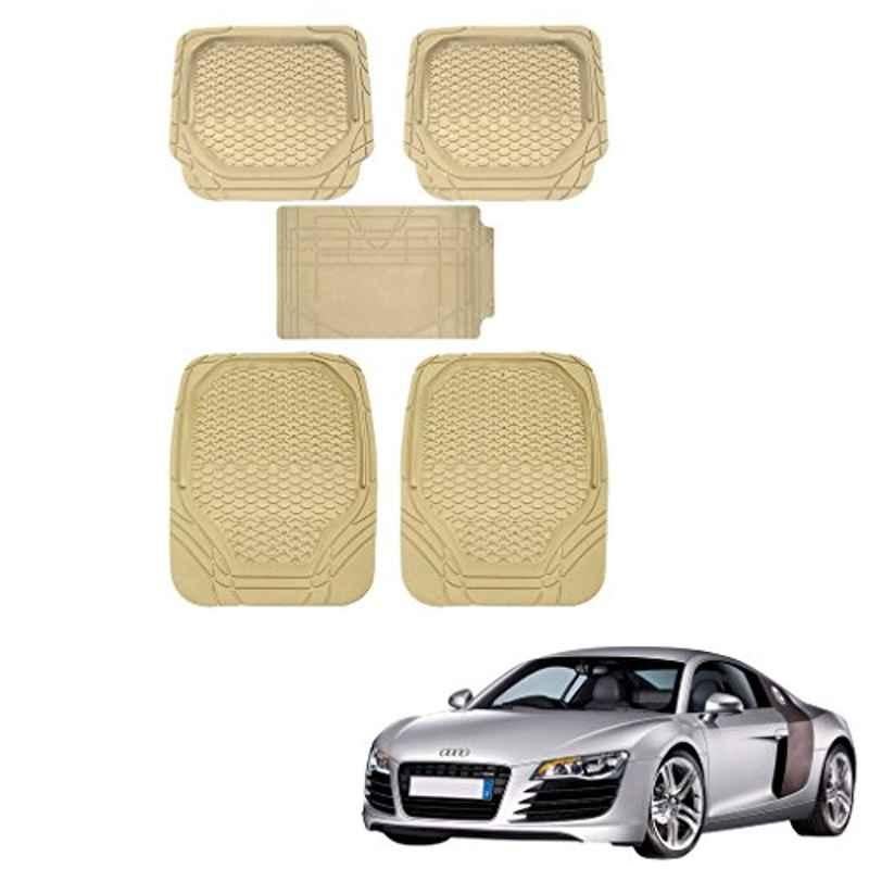 Kozdiko 5 Pcs 8855TW Beige Car Foot Mat Set for Audi R8, koz_29135