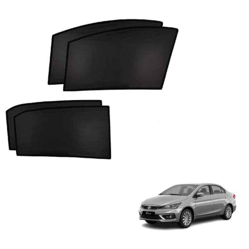 Kozdiko 4 Pcs Custom Fit Non Magnetic Curtains Mesh Car Sun Shade Set for Toyota Belta