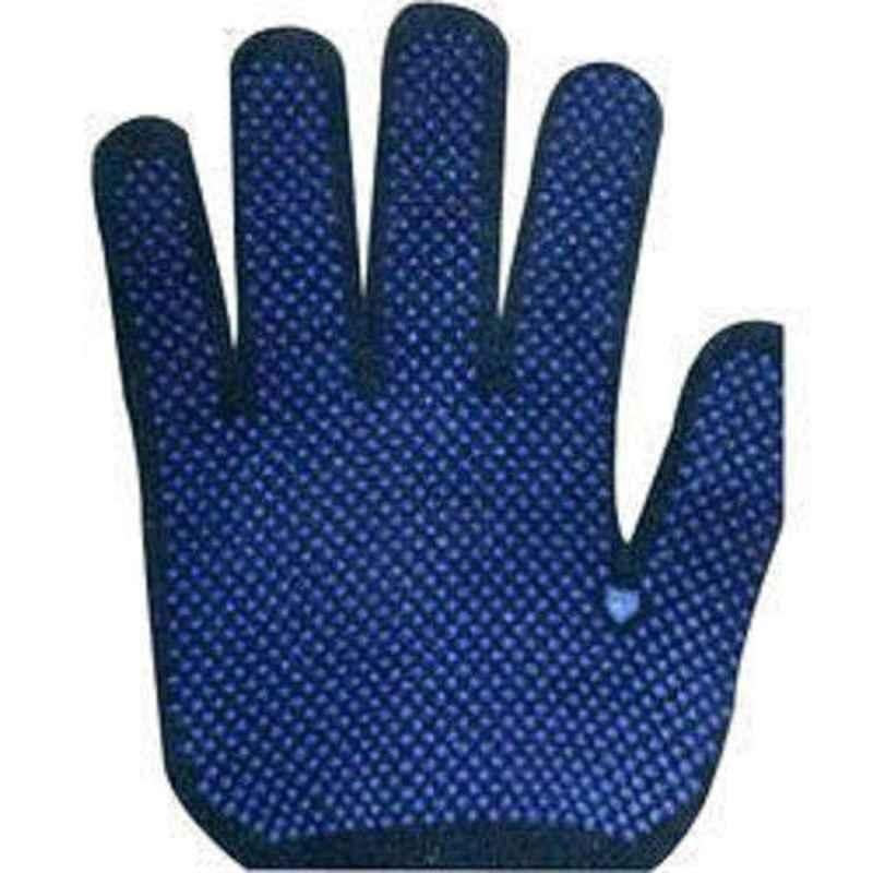 Ameriza Blue Double Side Dotted Gloves, Size: Free