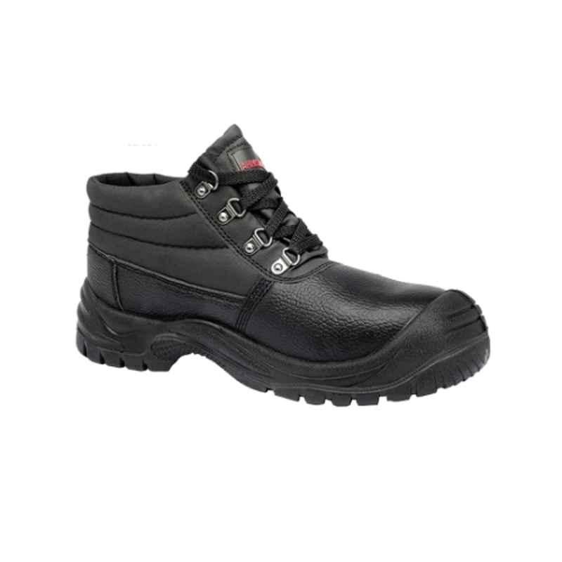 Armstrong MB Leather Black Safety Shoes, Size: 45