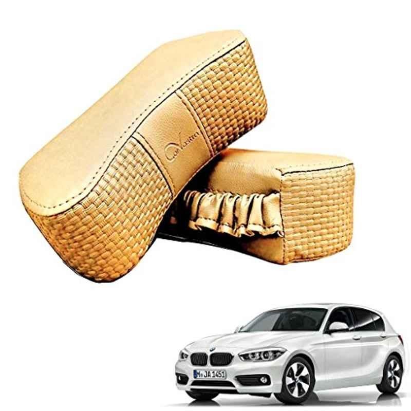 Kozdiko 2 Pcs Memory Foam Beige Luxurious Neck Rest Set for BMW 1 Series, koz_14170