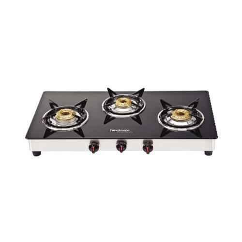 Hindware Neo Gl 3b 3 Burners Auto Ignition Black Toughened Hindware Neo Gl 3b 3 Burners Auto