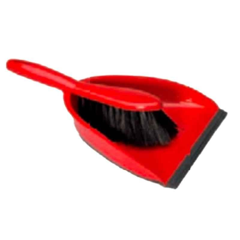 Coronet 23cm Plastic Red Dust Pan & Brush Set, 456200