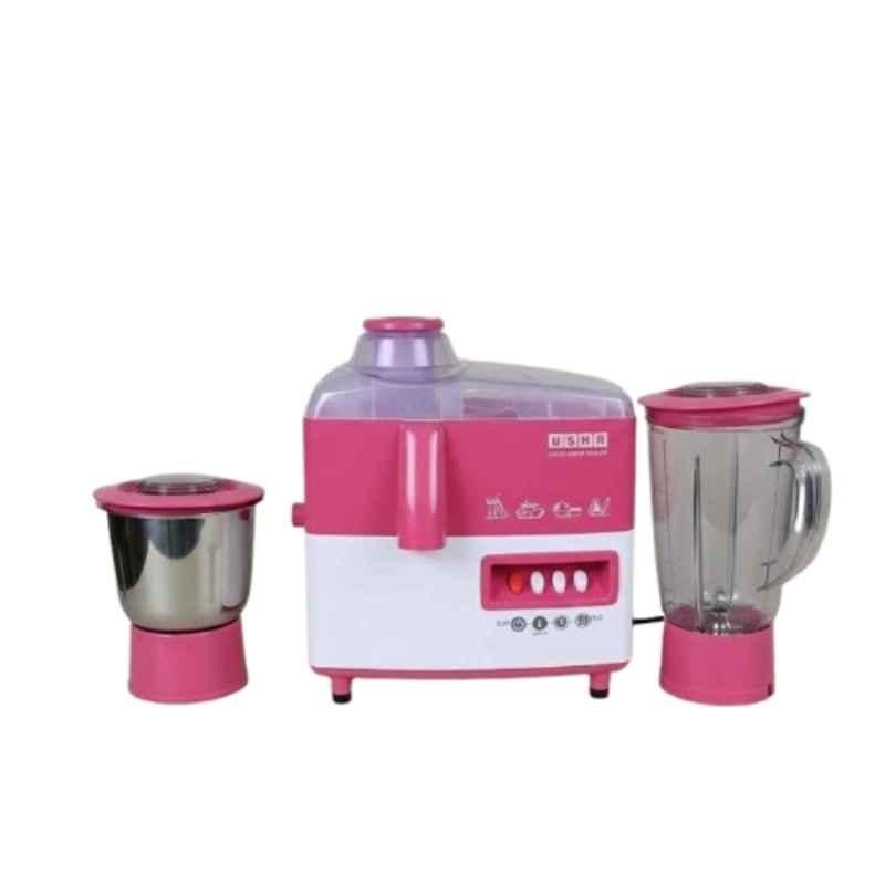Usha 450W Pink Juicer Mixer Grinder with 2 Jars, 3345