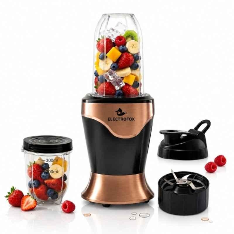 Electrofox ActiveBlend 750W ABS Copper & Black Juicer Mixer Grinder with 2 Jars & 4 Years Warranty