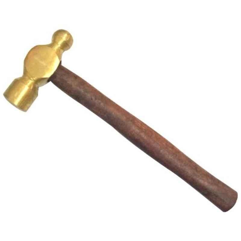 Lovely 700g Brass Ball Pein Hammer with Wooden Handle