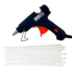 Gunstick 20W Black Glue Gun with 15 Pcs Transparent Glue Sticks
