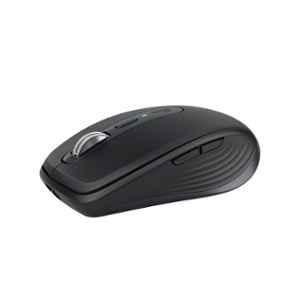 Logitech MX Anywhere 3S Graphite Compact Wireless Mouse with Fast Scrolling, 8K Dpi Any-Surface Tracking, Quiet Clicks & Programmable Buttons