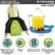 Strauss 26x24x12cm Rubber Round Blue Anti-Burst Gym Ball with Foot Pump, ST-1484