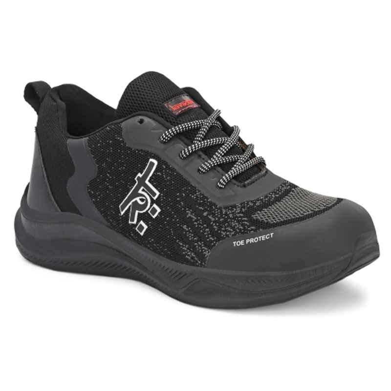 Kavacha S251 Knitted Fabric Grey & Black Steel Toe Safety Shoe, Size: 8