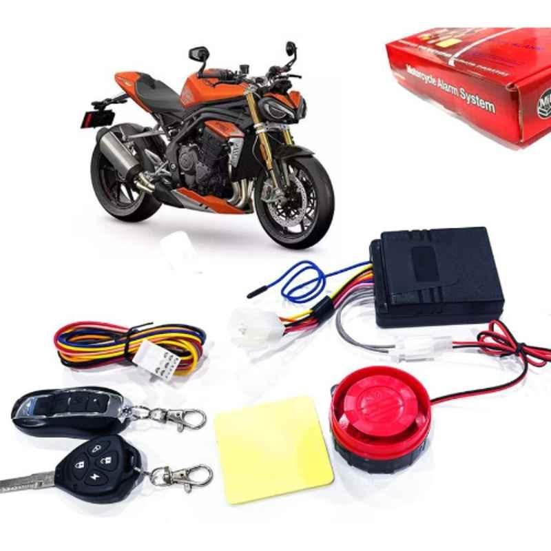 Auto Pearl 12V Black Two-Way Anti Theft Motorcycle Alarm Kit with 2 Pcs Remote for Speed Triple