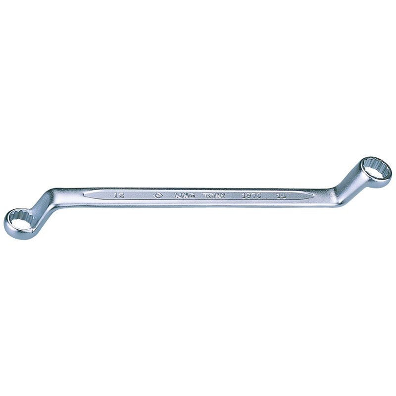 King Tony 1-3/16x1-5/16 inch Chrome Plated European Slimline Offset Ring Wrench, 59703842