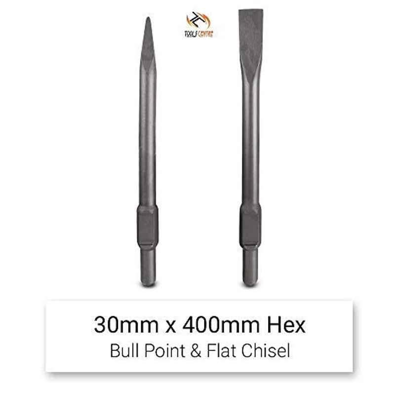 Krost Branded Industrial Flat And Pointed Chisel Suitable For 16 Kg Demolition Hammer Machine
