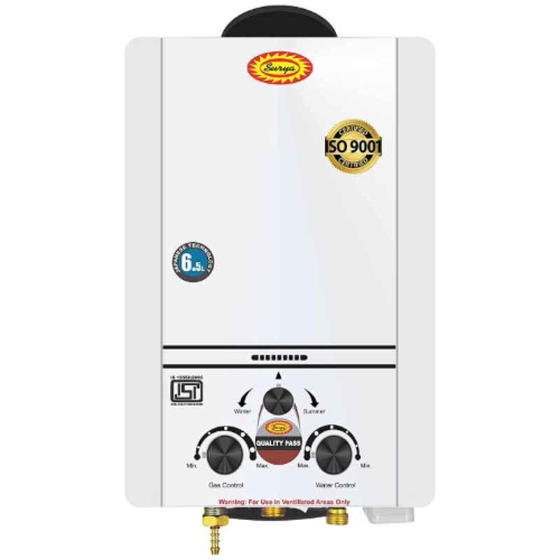 Surya 2000W 6.5L White Copper Tank Instant Gas Water Heater