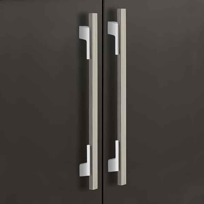 Plantex 288mm Aluminium Satin Finish Pull Cabinet Handle for Home & Office, APS-DTC-5580-SW-CP-288MM-PK-2 (Pack of 2)
