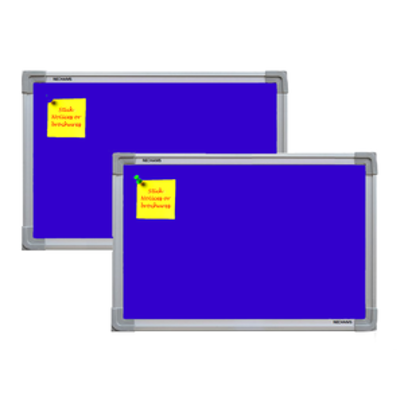 Nechams Notice Board Economy Combo Pack of 2 units Color Blue NBBLU32TF2PK