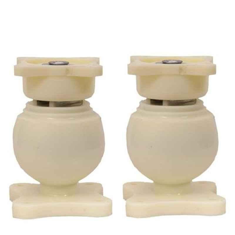 Nixnine Plastic Ivory Magnetic Door Stopper, NO-6_IVR_2PS_A (Pack of 2)