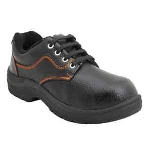 Indcare Fighter Leather Steel Toe Black Work Safety Shoes, Size: 10 (Pack of 20)