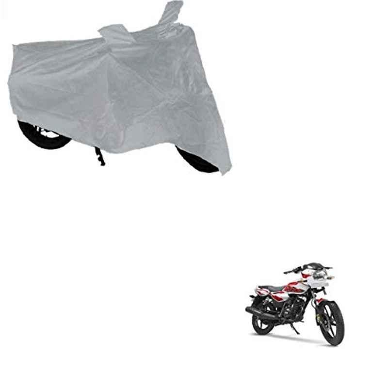 Kozdiko Polyester Matty Silver Dust & Waterproof Bike Body Cover for TVS Sports