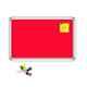 Nechams 1.5'x1' Felt Notice Board Premium Series RED FELTRED151UF