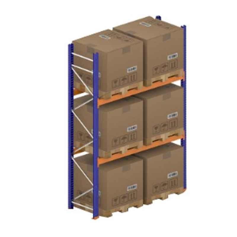 Godrej Ground Plus 2 Layers Steel Selective Pallet Racking, Max Load Capacity: 4000kg, Main Unit: 3500x2300x800mm (HxWxD)