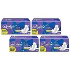 Stayfree 42 Pcs Dry Max All Night Ultra Dry Sanitary Pad Packet, Size: XL (Pack of 4)