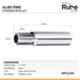 Ruhe 6 inch Full Brass Chrome Extension Nipple for Pipe Fittings, 17-1207