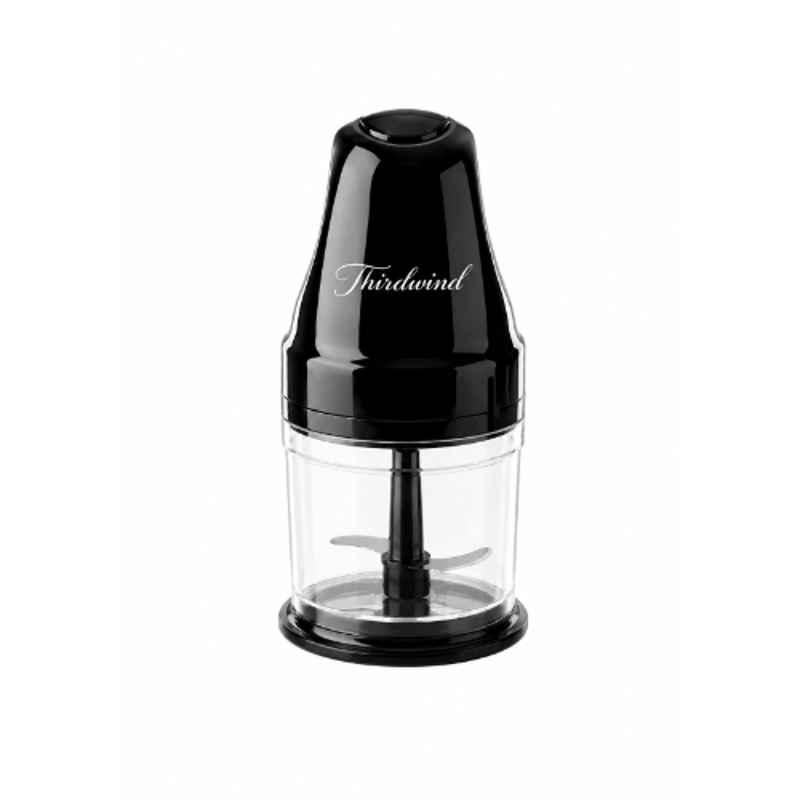Thirdwind Bullet 350W 0.75 Litre Plastic Black Electric Chopper with 1m Cord & Copper Motor