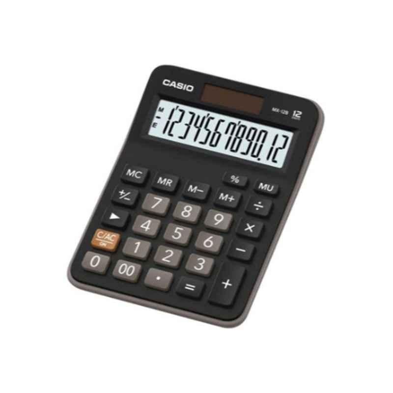Casio MX-12B 147x106.5x29mm Plastic Black & Grey 12 Digit Calculator