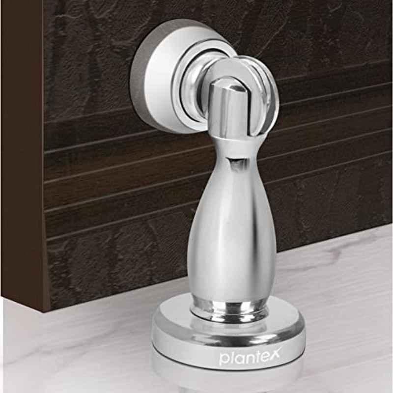 Plantex Magnetic Door Stopper for Home/Stopper for Main Doors/Door Stopper Magnet/Stops for Doors (Pack of 3) 4 inch, Chrome
